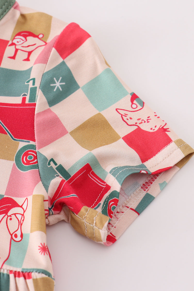 Checkered bamboo dress