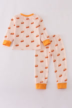 Cream sweet as pie print pajamas set