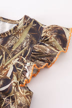 Camouflage ruffle pants set