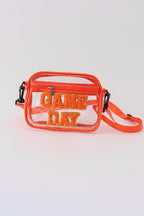 Orange GAME DAY french knot single-shoulder bag