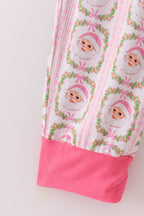 Pink santa claus mom pajamas pants set