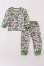 Camouflage print pants set