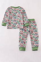 Camouflage print pants set