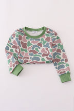 Camouflage print pants set