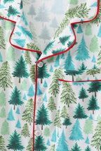 Green christmas tree print dad pajamas pants set