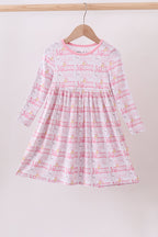 Pink train bamboo pajamas dress