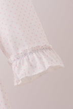 Pink Ruffle Santa Embroidery Dress