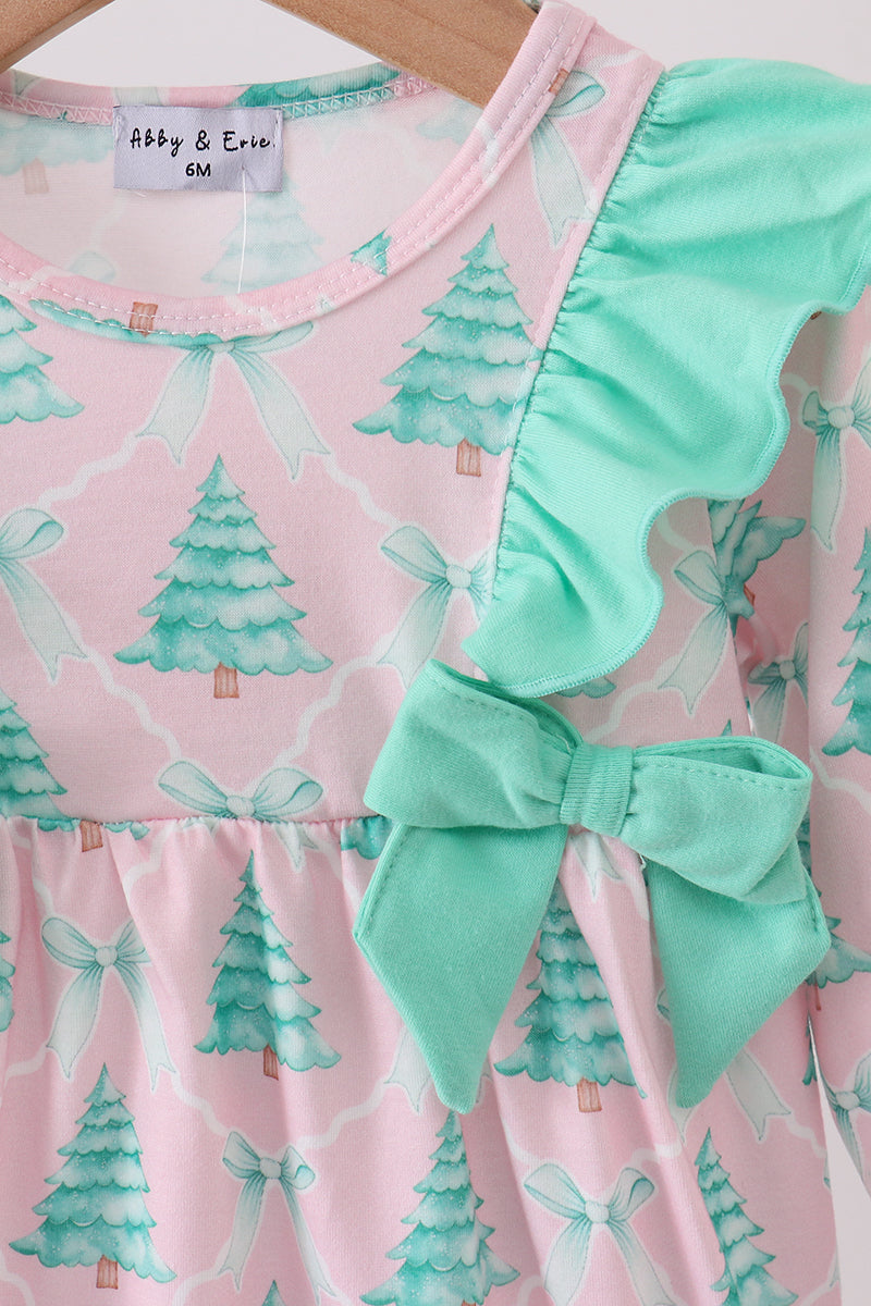 Ruffle Pink Christmas Tree Bubble