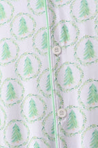 Green christmas tree bamboo dad pajama set