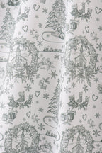 Green christmas tree print mom pajama