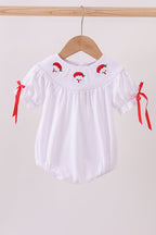 White santa claus smocked bubble