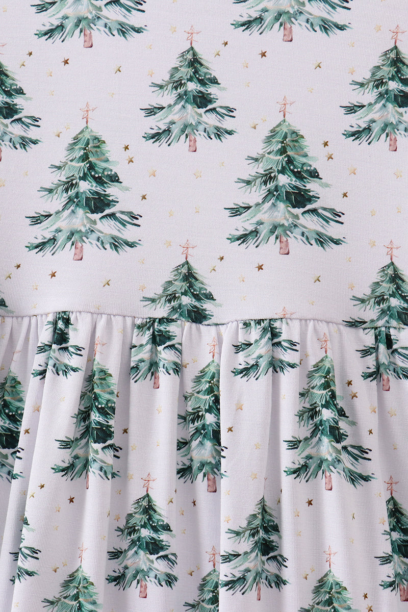 Green christmas tree bamboo dress