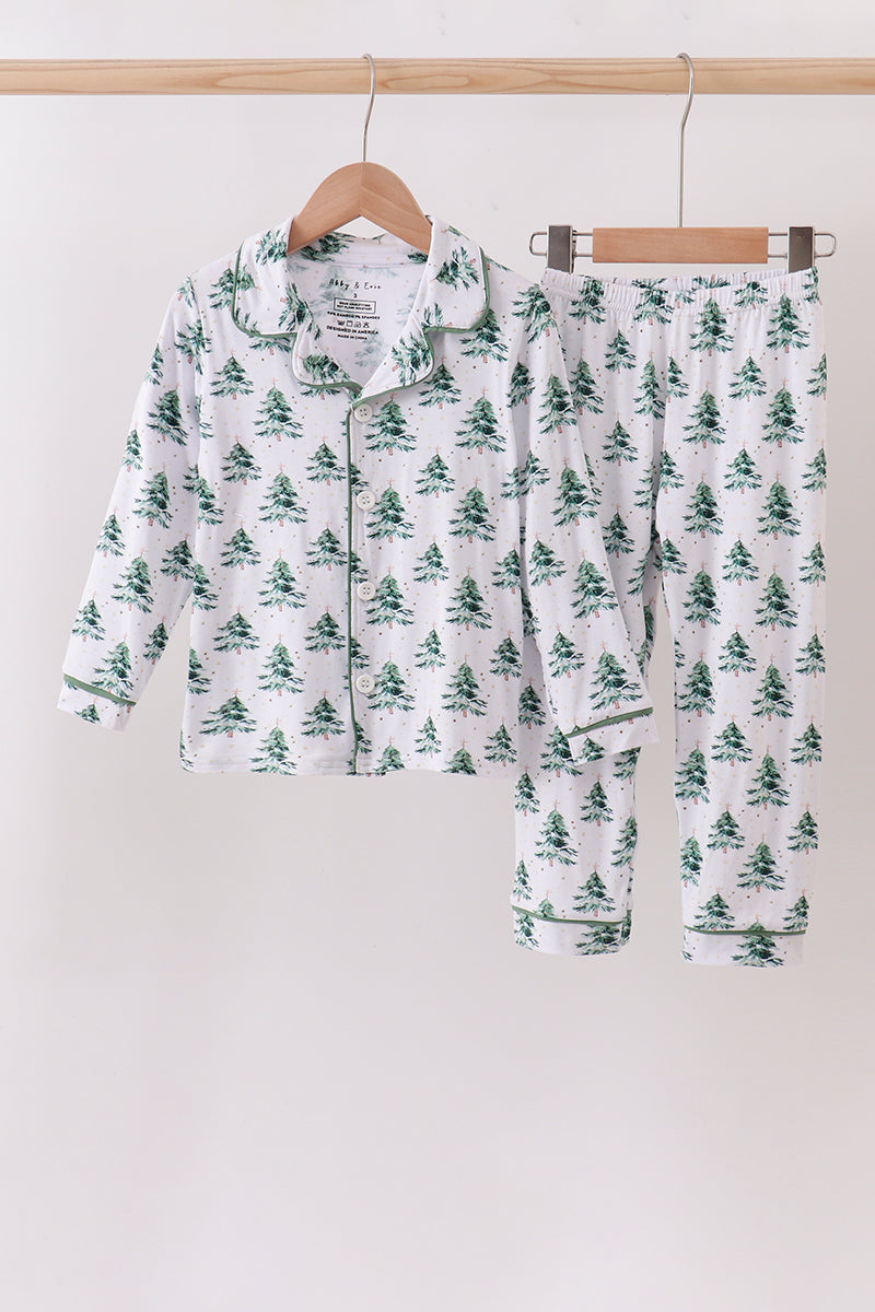 Green christmas tree bamboo mom&me pajama set