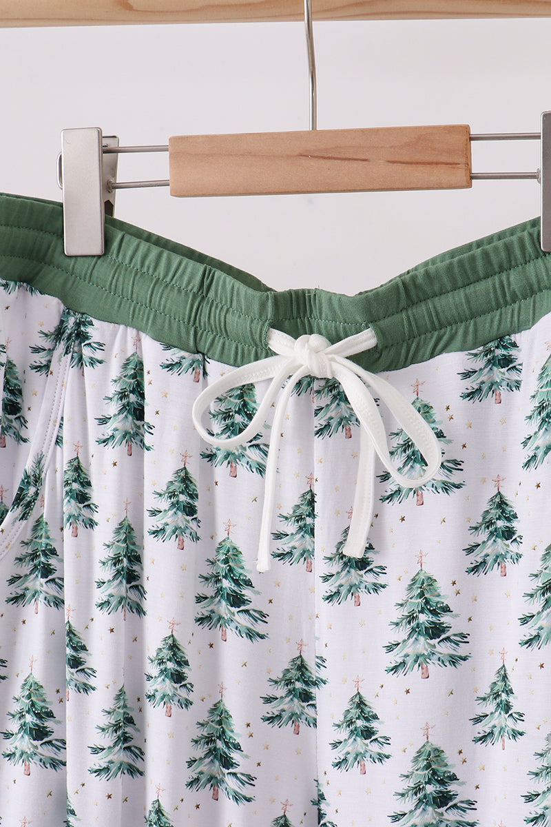 Green christmas tree bamboo mom&me pajama set
