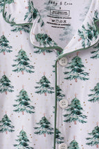 Green christmas tree bamboo mom&me pajama set