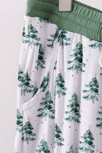 Green christmas tree bamboo mom pants