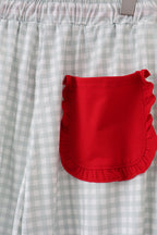 Sage gingham mom pajama pants