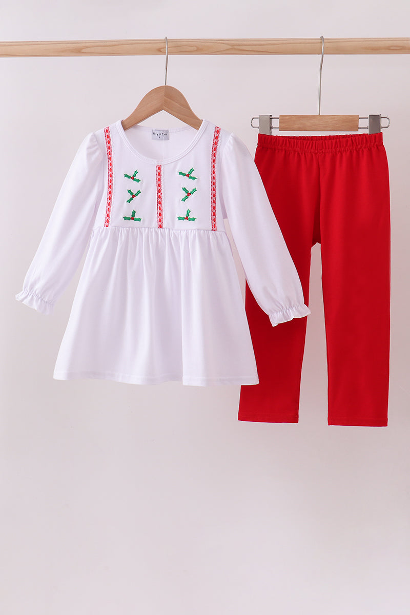 Holly Embroidery Pant Set