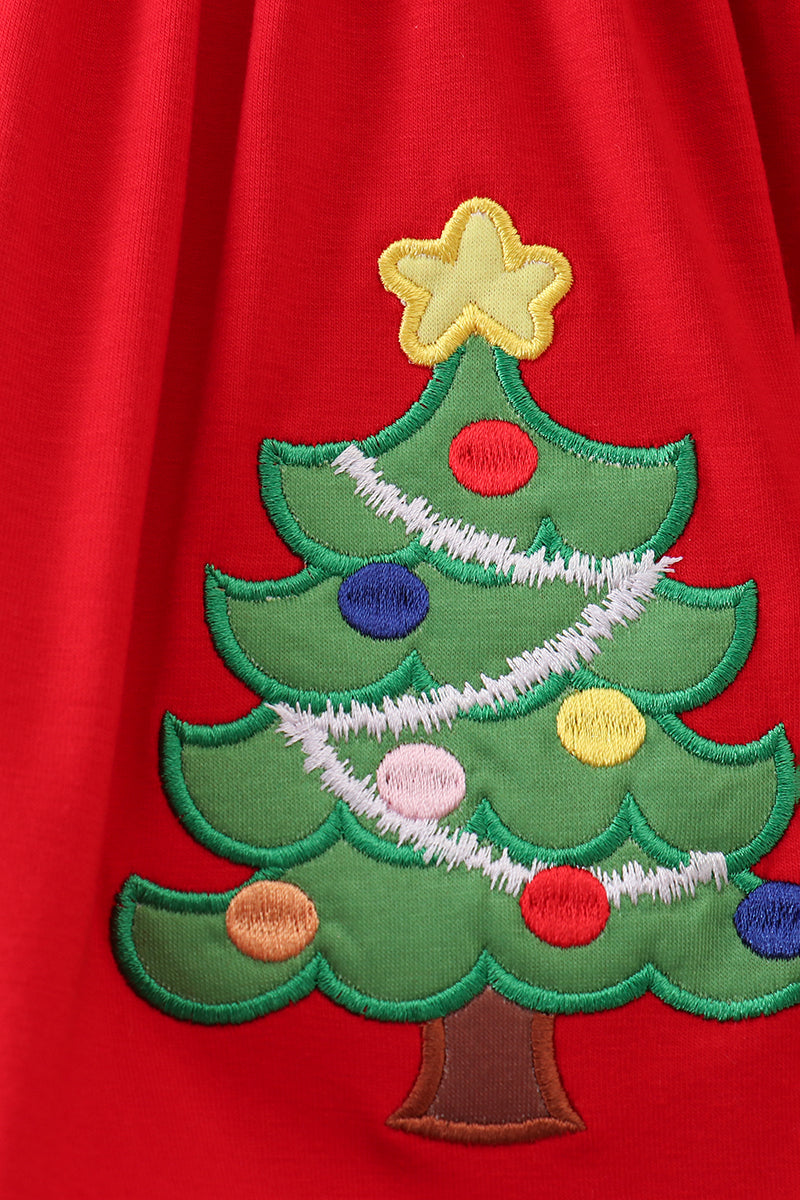 Christmas Tree Applique Pants Set