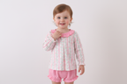 Floral tulip ruffle bloomer set