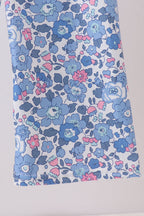 Blue floral ruffle jumpsuit