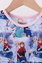 Blue frozen print bamboo dress