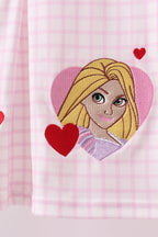 Red princess embroidery pants set