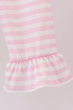 Blue truck heart applique ruffle pants set