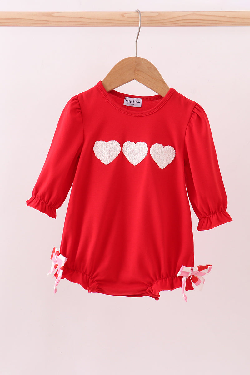 Red bow applique bubble