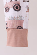 Khaki crane bamboo pajama pants set