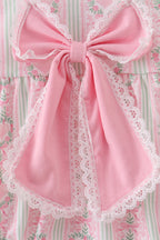 Pink bow floral bubble