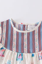 Platinum balcony ruffle dress