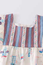 Platinum balcony print baby jumpsuit