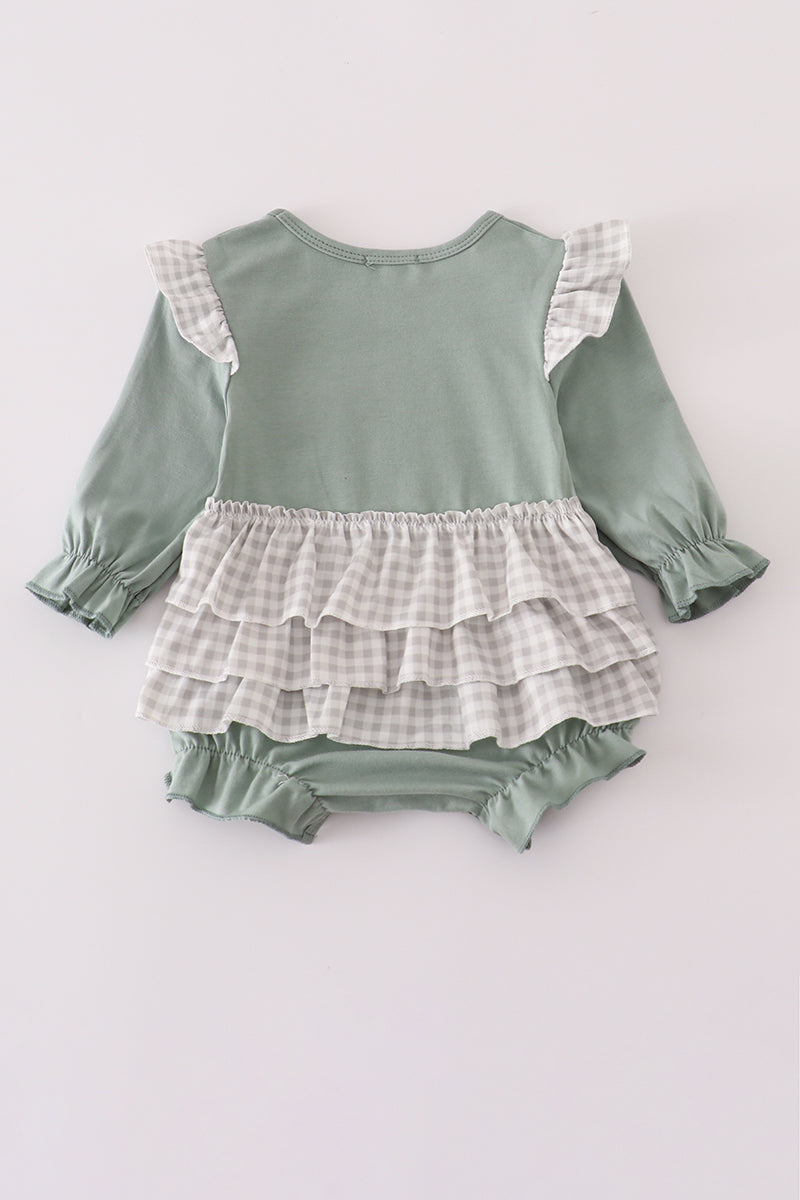 Sage French Knot Turkey Ruffle Bubble